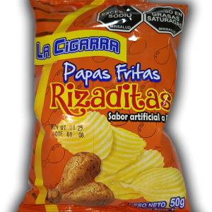 Papas Rizaditas pollo 50 Gr X 12 Unidades
